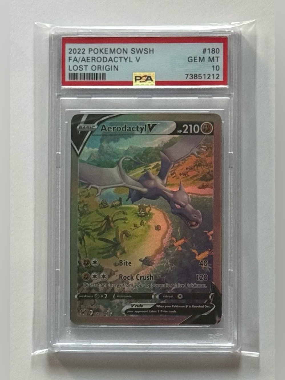 2022 Pokémon SWSH FA/Aerodactyl V Lost Origin #180 Fan Art DIY Custom Card